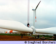 Aufbau einer Windenergieanlage, © Siegfried Borchers