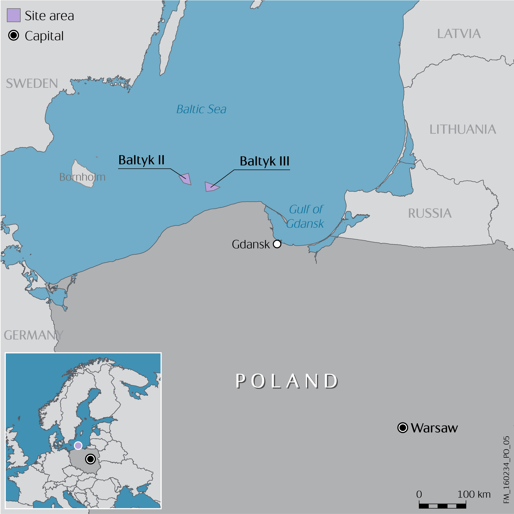 Karte Offshore Windenergie Polen